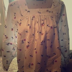 NWT Madewell Floral Bell Sleeve Blouse Small